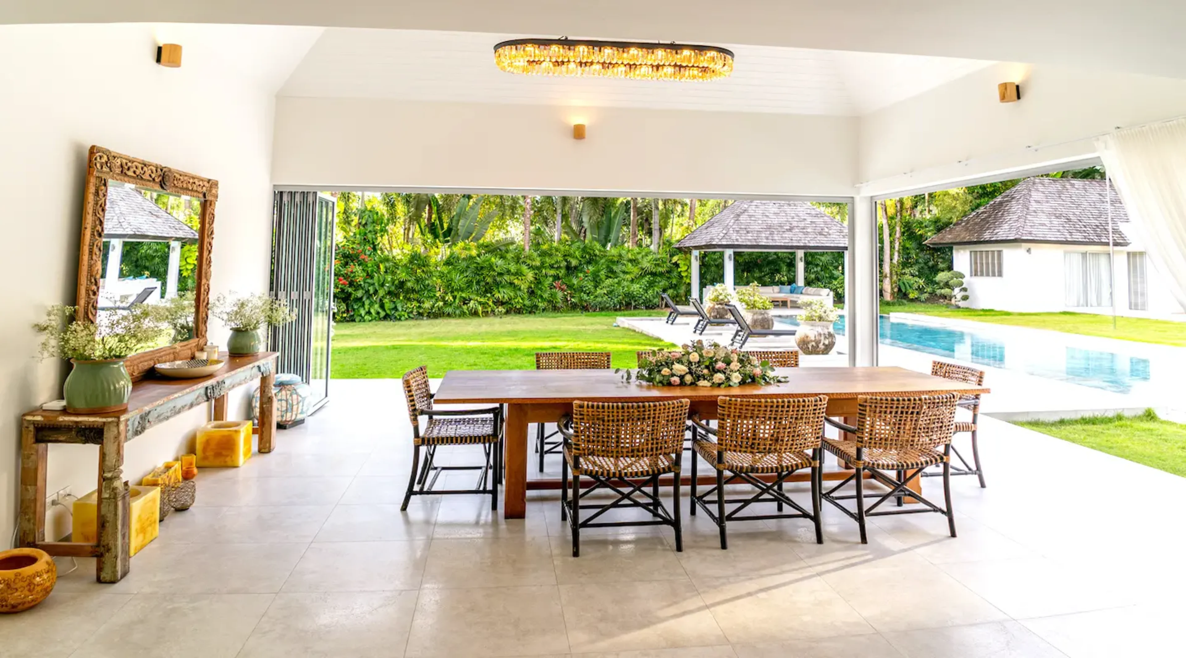 Private pool villa with garden near the beach