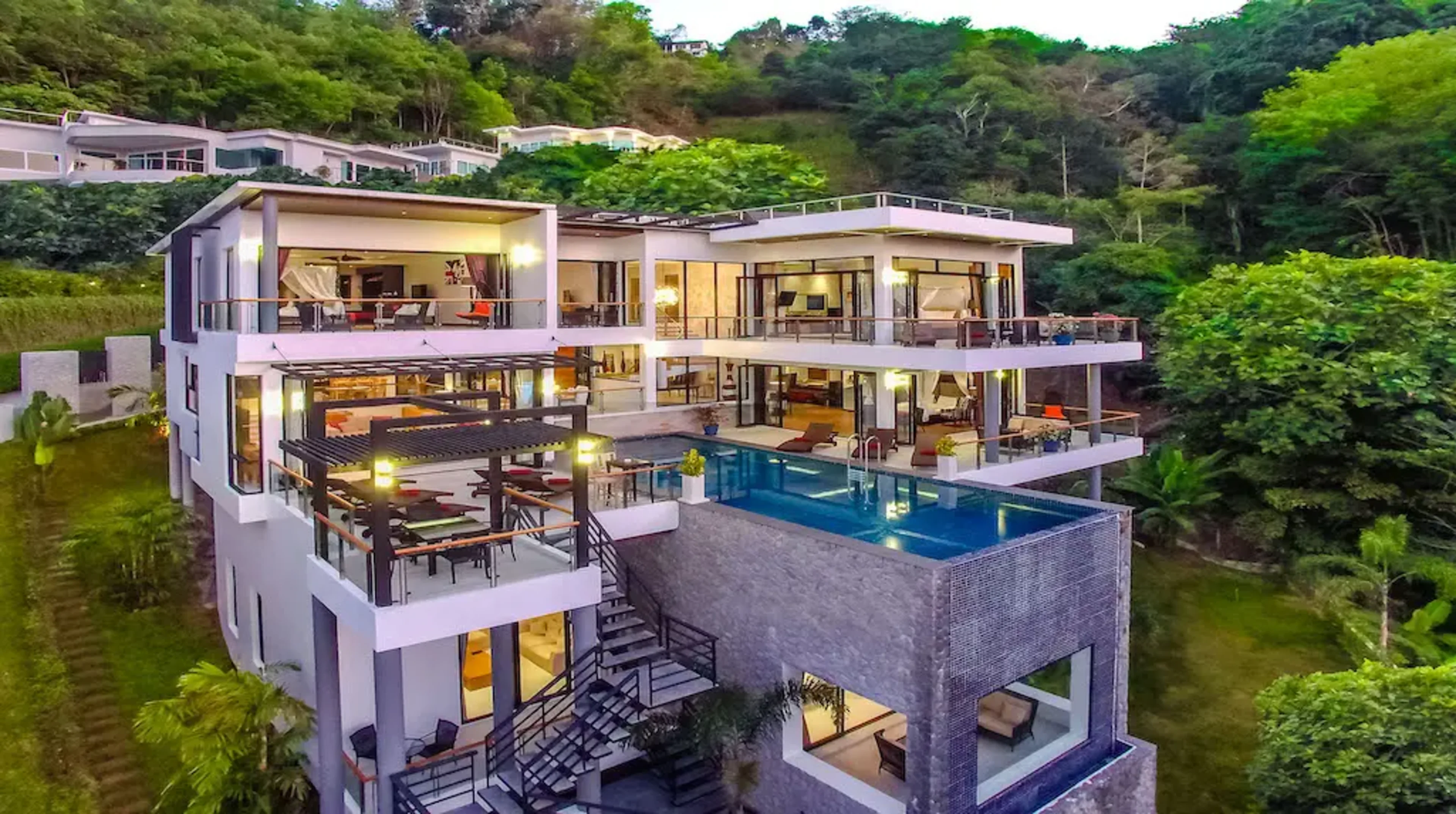 Luxury Villa on the Hillside Surrounded by Natural