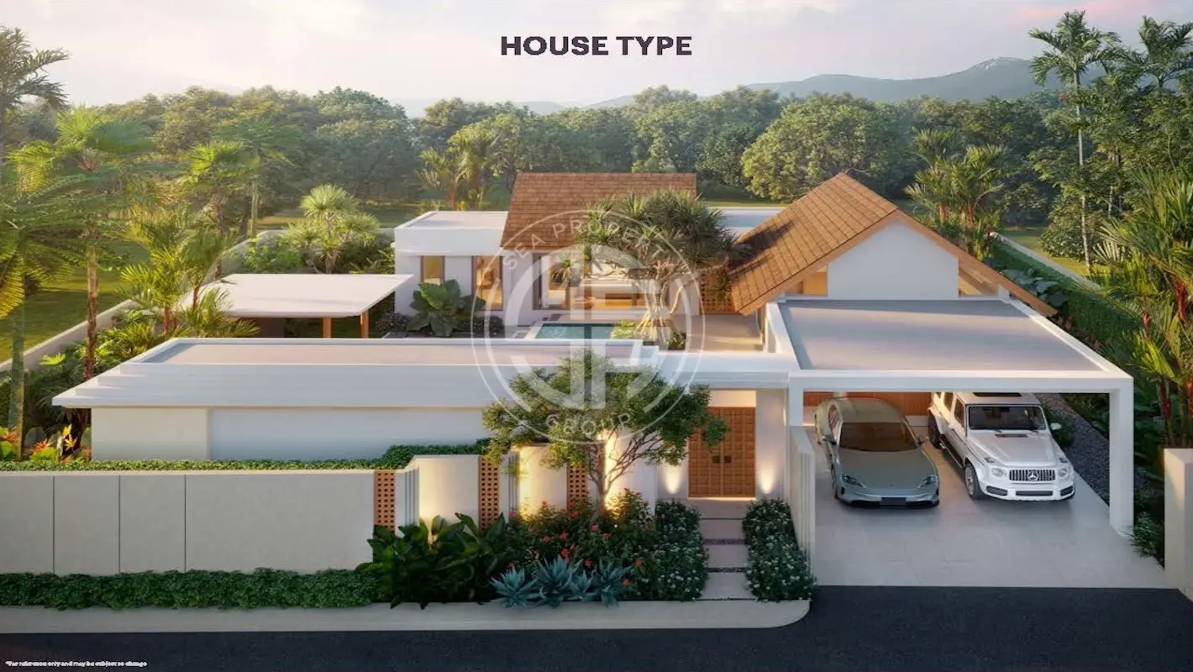 Single-Storey Private Pool Villa in Bangjo