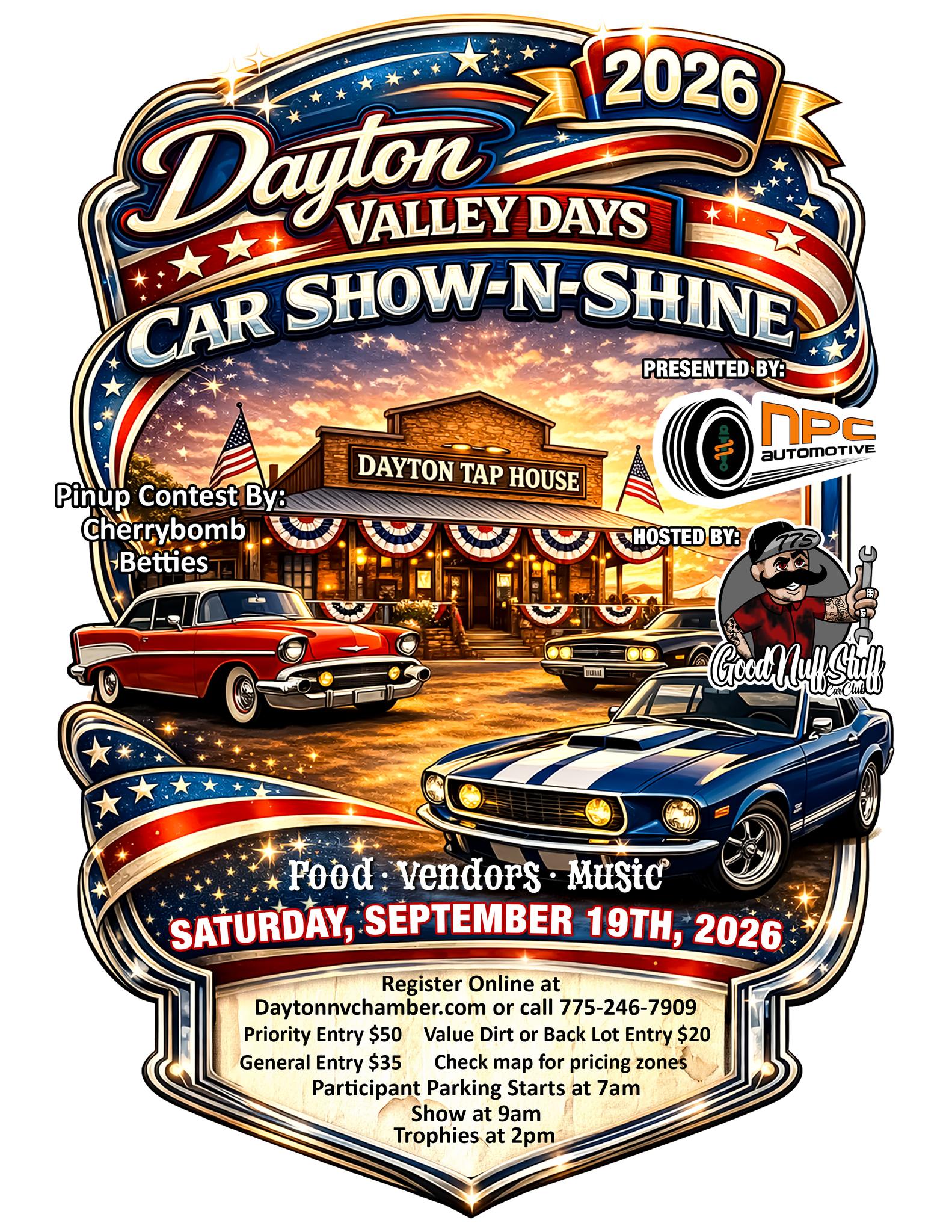 Show Day Dayton Valley Days Car Show-N-Shine 2026 - Dayton, NV | AutoShowList