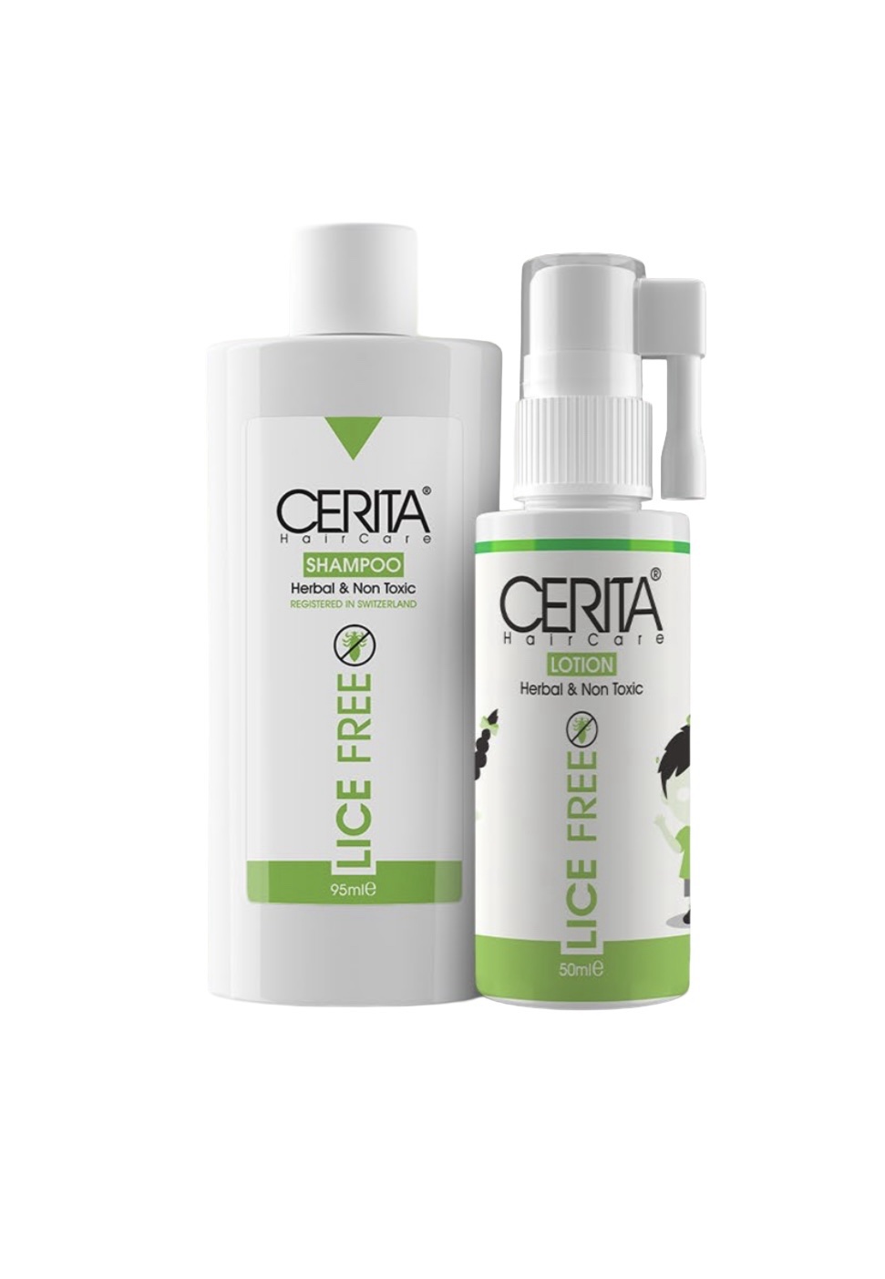 Cerita Shampoo & Tonic lotion Herbal Non Toxic Lice Free