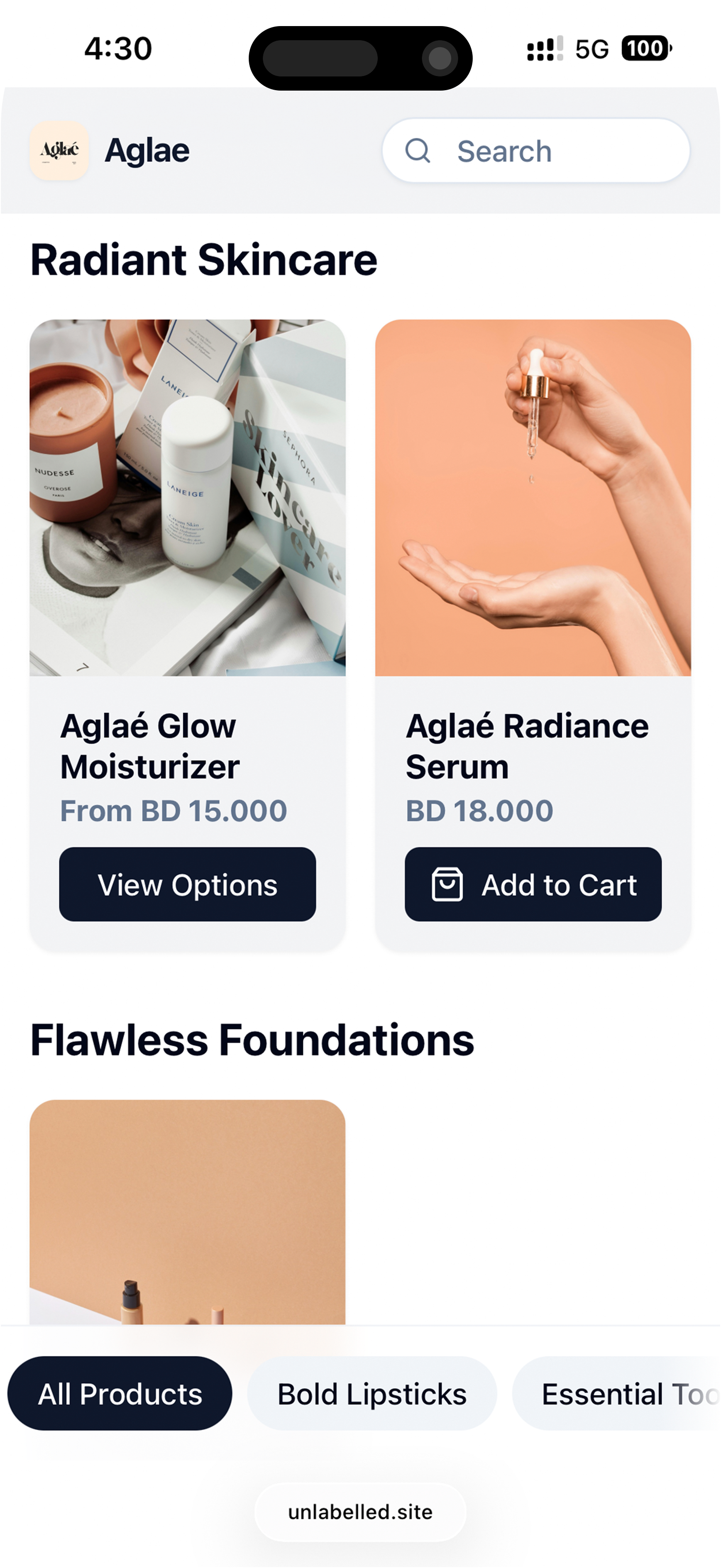 Unlabelled Store Preview