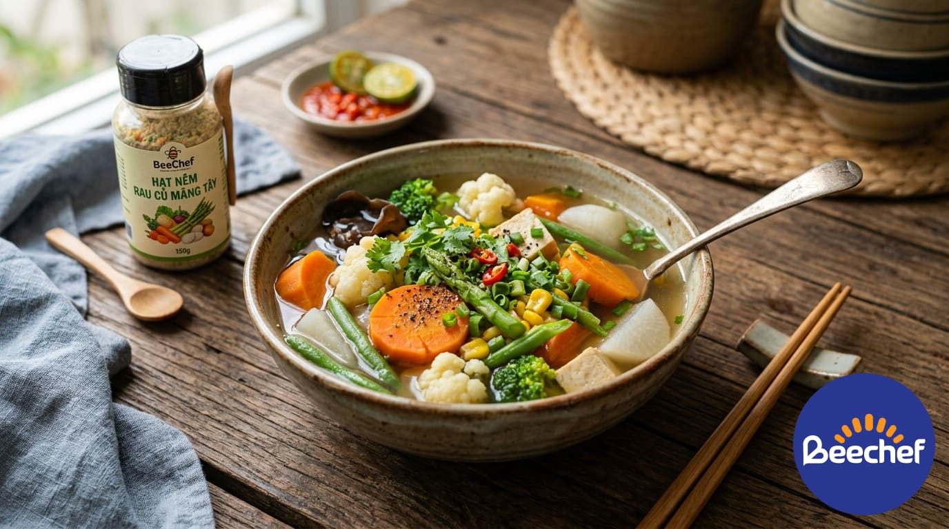 Công Thức Món Chay: Canh Rau Củ Thập Cẩm Ngon Mắt, Bổ Dưỡng