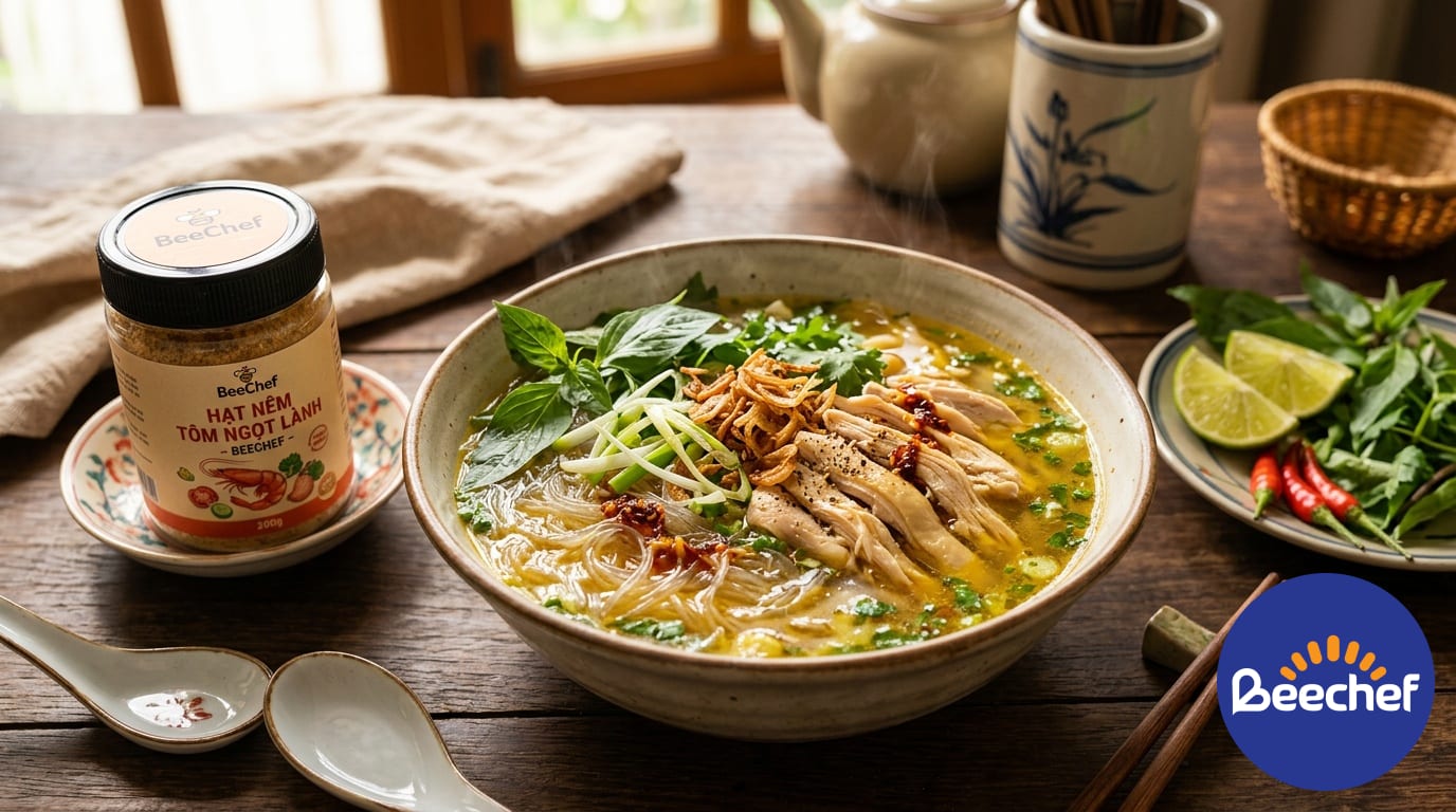 Công Thức Món Mặn Miến Gà Ngon Từ Hạt Nêm BeeChef