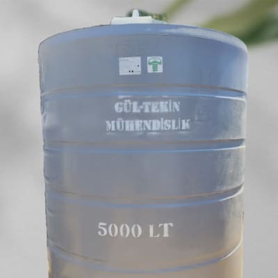 5.000 LT DİKEY POLİETİLEN SU DEPOSU GRİ
