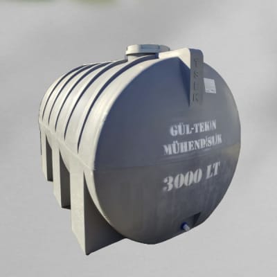 3000 LT Yatay Polietilen Su Deposu