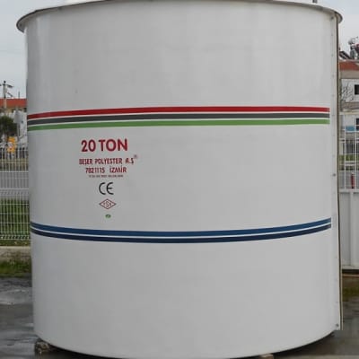 20.000 LT POLYESTER DİKEY SU DEPOSU