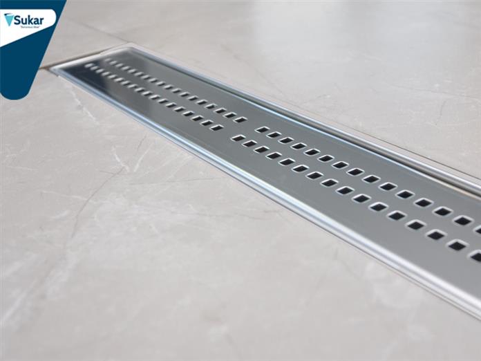 SUKAR - Sukar Line 4 60cm Krom Lineer İzgaralı Duş Kanalı - Hidrofor Sistemleri