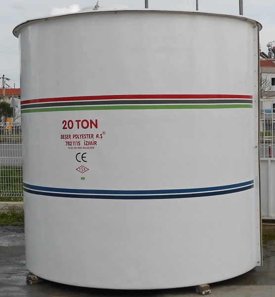 BEŞER - 20.000 LT POLYESTER DİKEY SU DEPOSU - Su Depoları