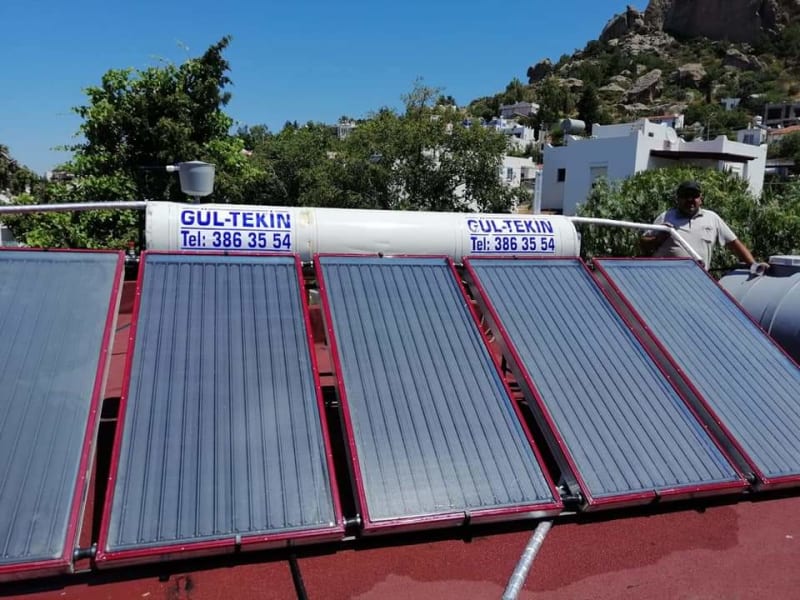 BURAK - Burak 400 Lt Galvaniz Boyler Alüminyum Kollektör Sehpa Paket Sistem - Güneş Enerjisi