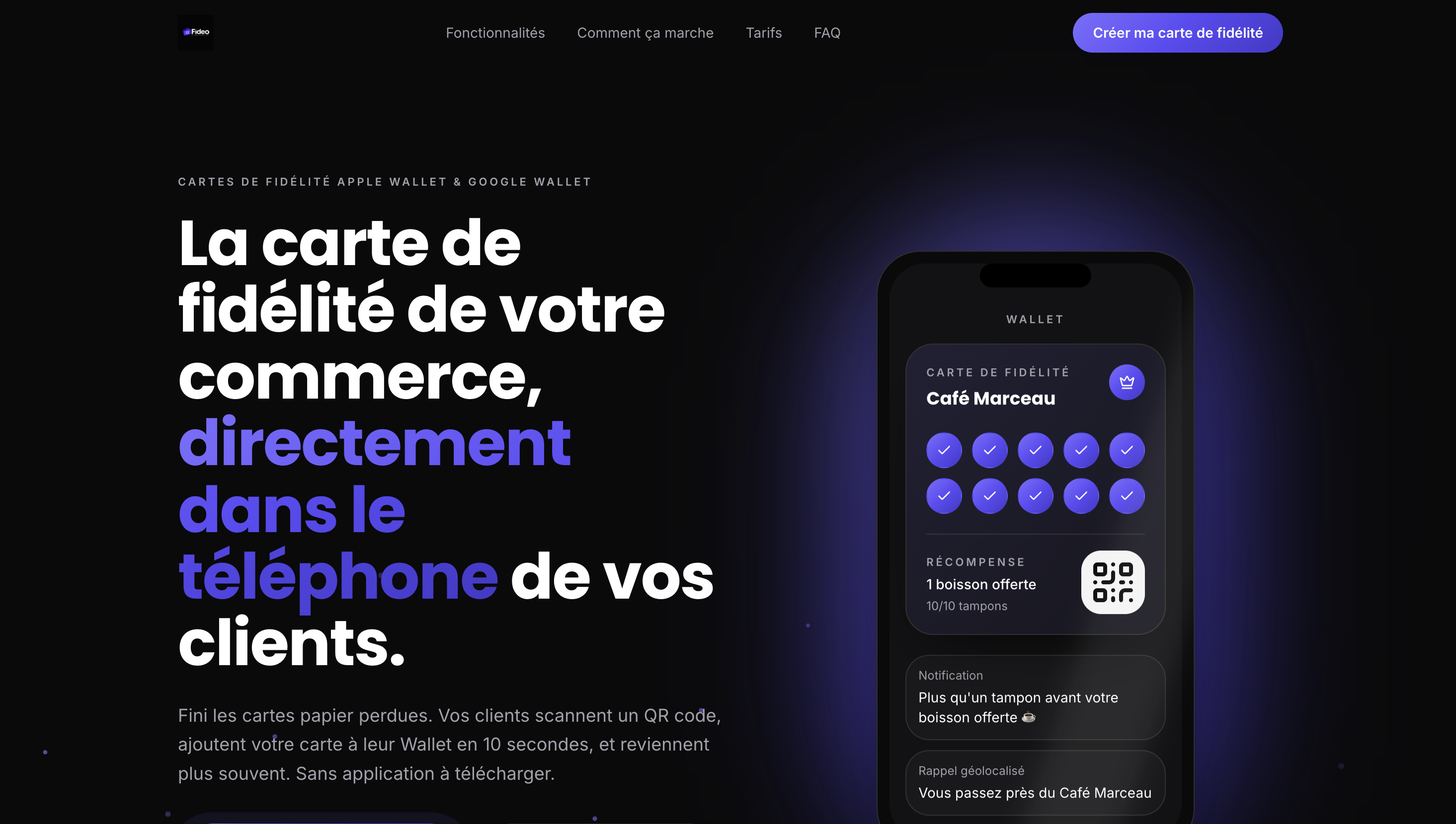 Fidéo, carte de fidélité digitale dans le Wallet