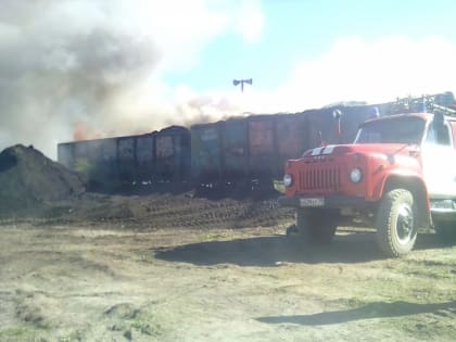 Вагоны с углем загорелись в движущемся поезде в ЕАО