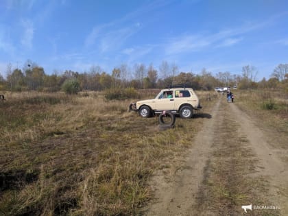 Веселые старты на внедорожниках и тачках устроили в Биробиджане гости "Осеннего марафона"