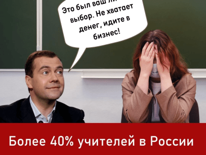 Более 40% учителей в России денег хватает только на еду