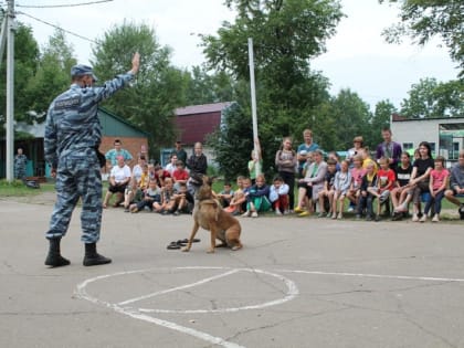 В Биробиджане сотрудники полиции провели для ребят День физкультурника