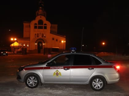 В Биробиджане сотрудники Росгвардии обеспечили безопасность граждан во время празднования Рождества Христова