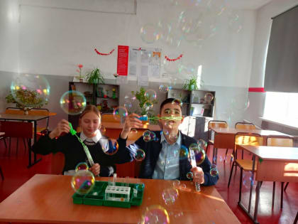 Аттракцион мыльных пузырей помогает школьникам постигать тайны химии и физики в ЕАО