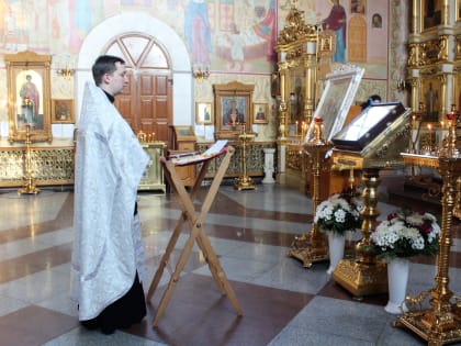 Молебен в честь защитников Отечества совершён в Благовещенском кафедральном соборе в Биробиджане