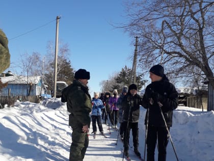 Школьники с. Воскресеновка ЕАО приняли участие в лыжном биатлоне