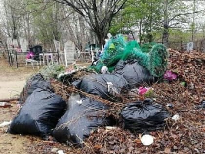 На вывоз мусора с городского кладбища не хватает сил и средств