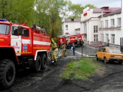 На ж/д вокзале г. Облучье спасатели ЕАО потушили условный пожар