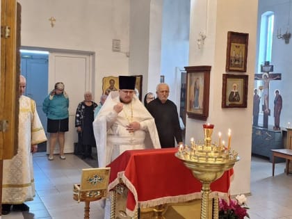 Божественная литургия в честь праздника Вознесения Господня в храме Пророка Илии села Амурзет