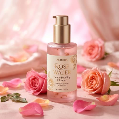 Rose Water Gentle Soothing Cleanser - Pure rose water refreshing face wash (Face Wash)
