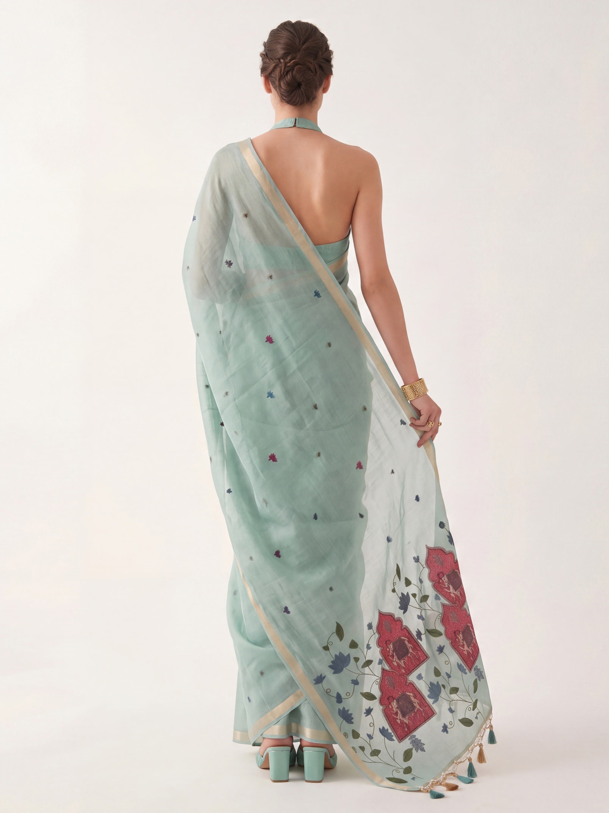 Harit Vana Jamdani Saree - Image 4