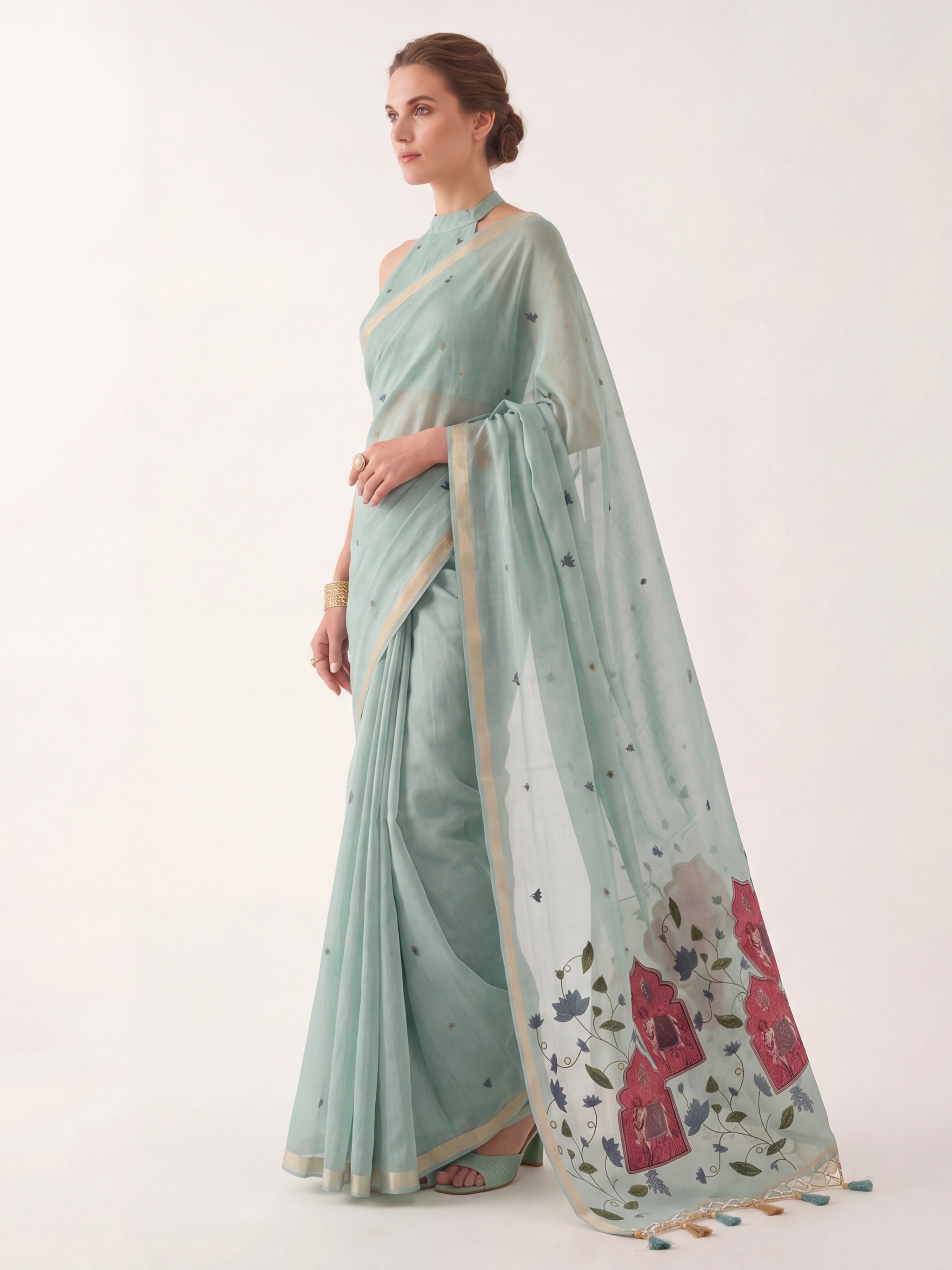 Harit Vana Jamdani Saree - Image 3