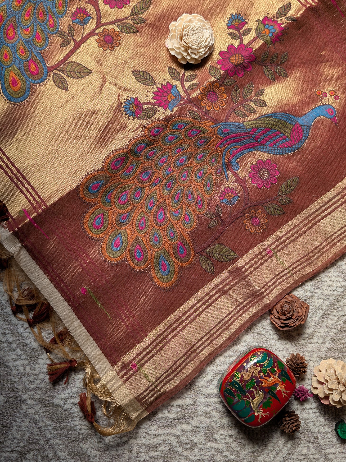 Mridula Mayur Jamdani Saree - Image 5