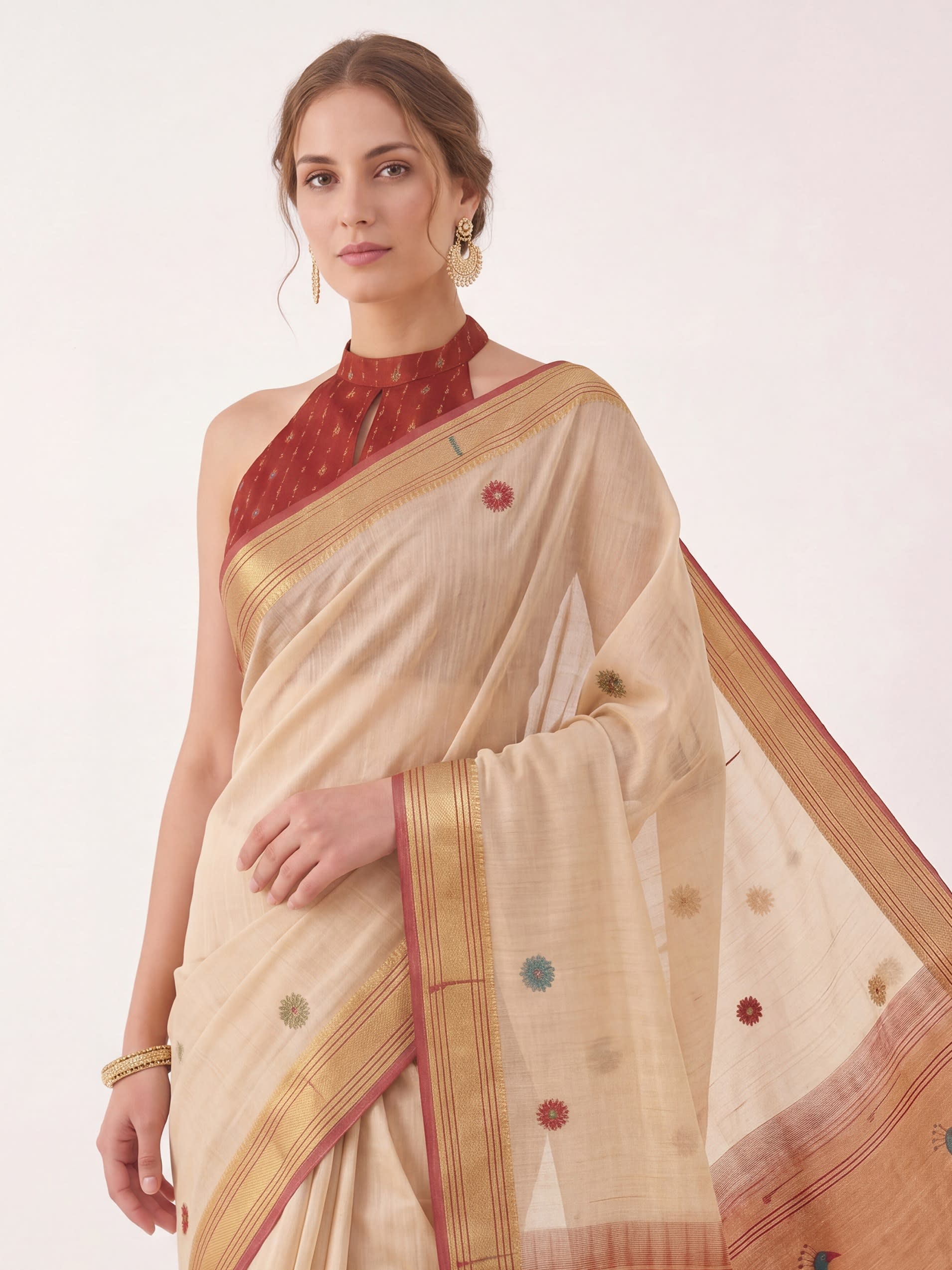 Mridula Mayur Jamdani Saree - Image 2