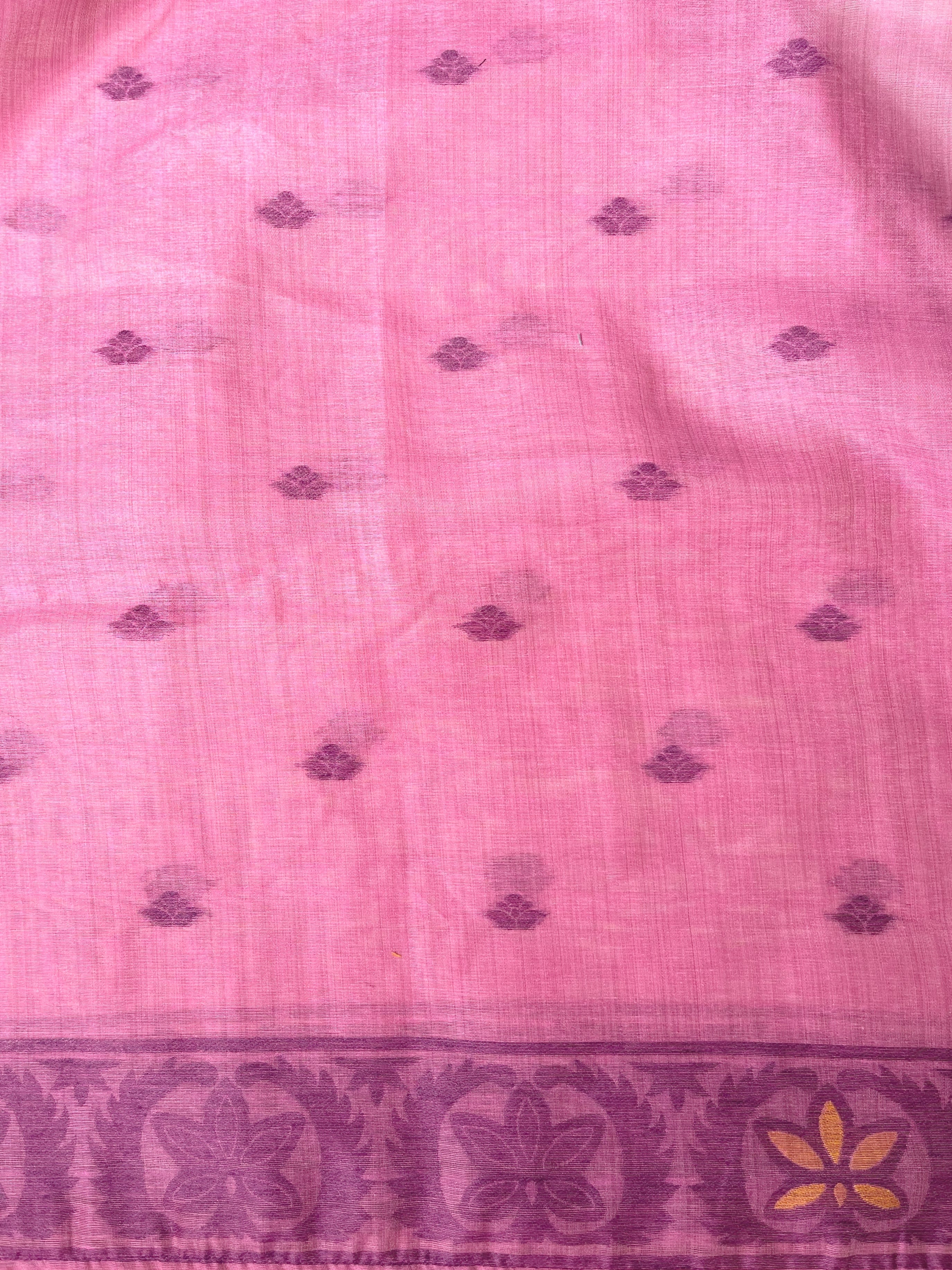 Orchid Harmony Jamdani Cotton Saree