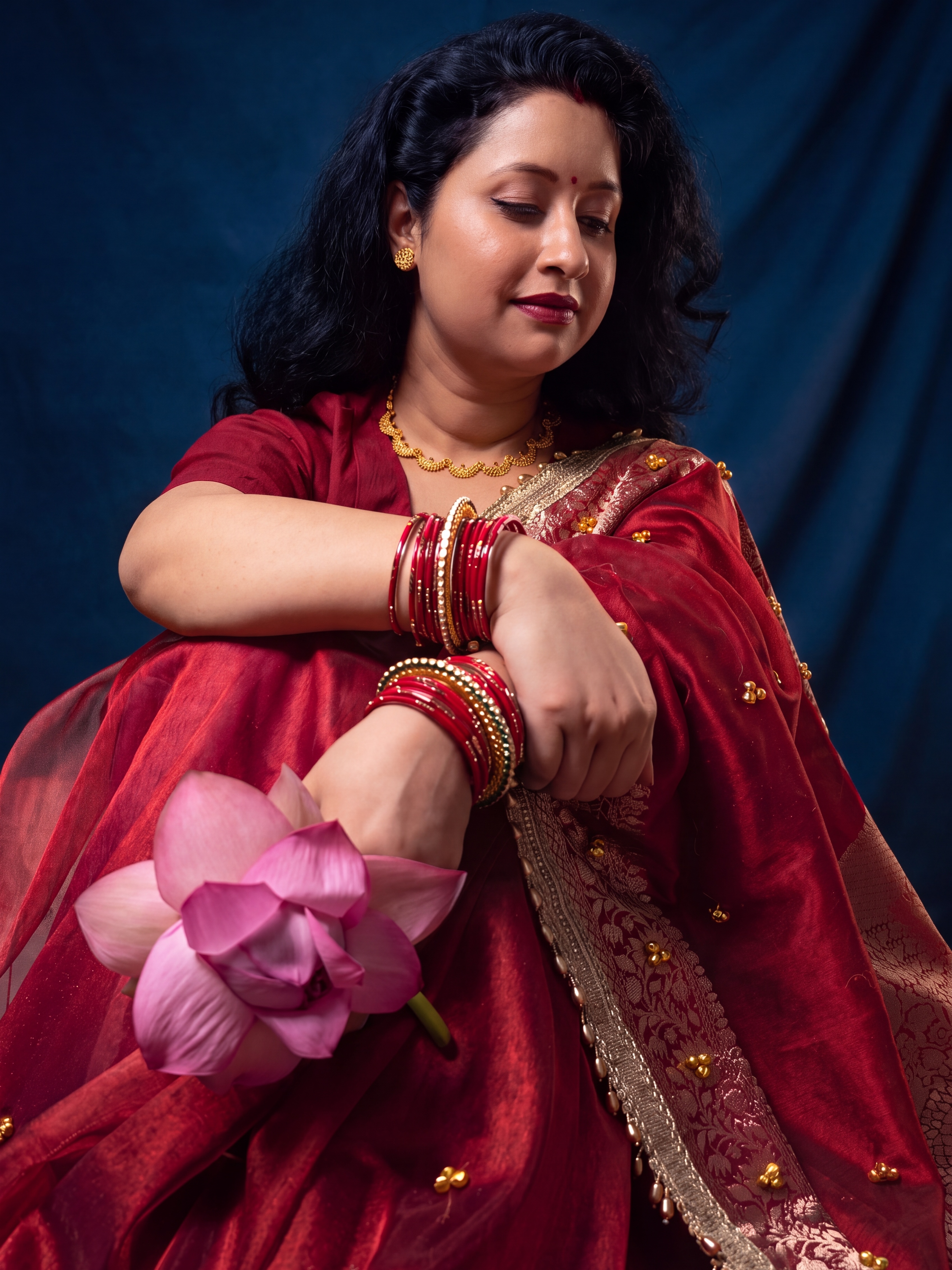 Maharani’s Ghungroo Hand-Embellished Tissue Organza Saree - editorial