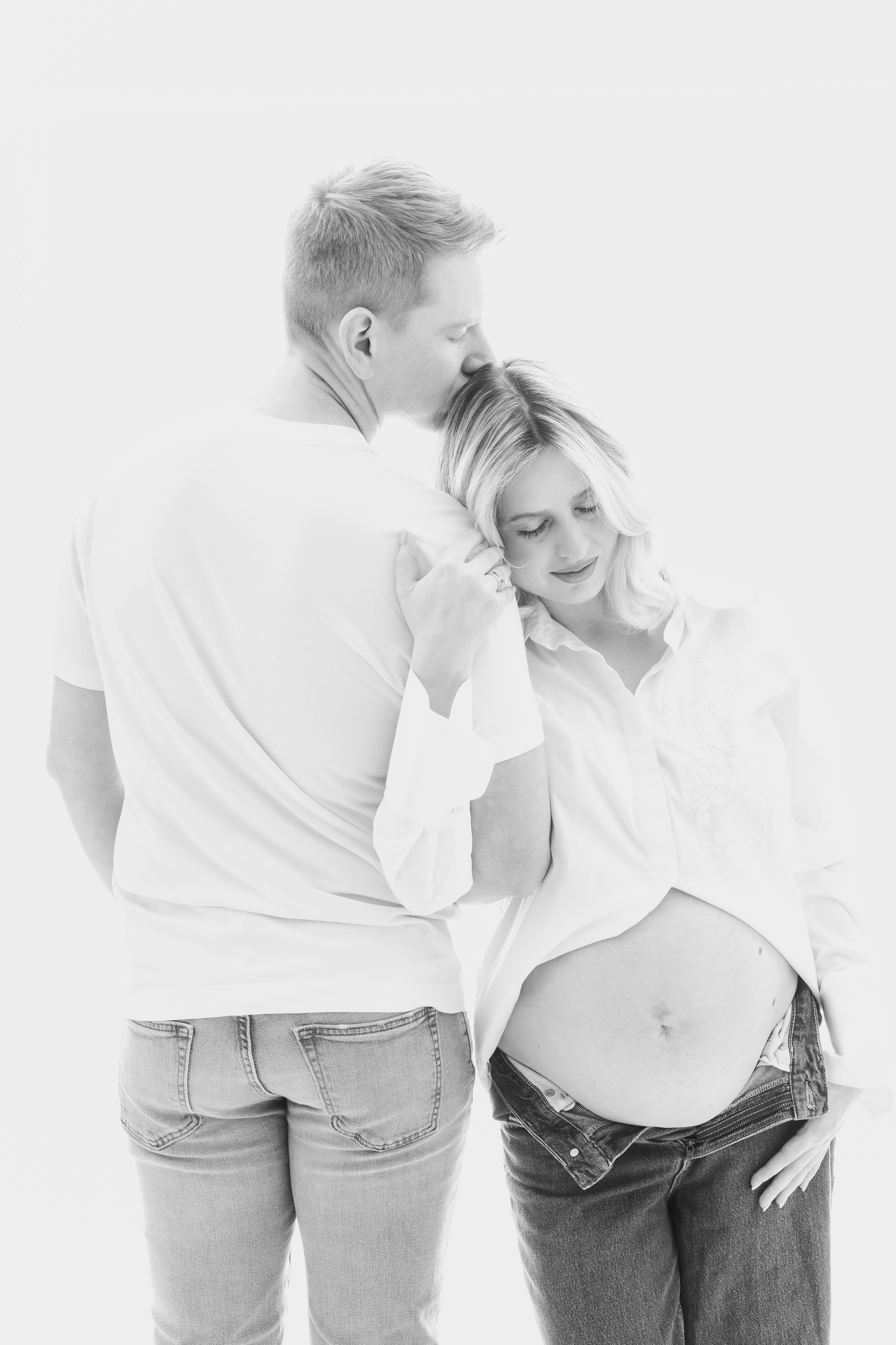 West Kelowna maternity session — dramatic silhouette fine art portrait