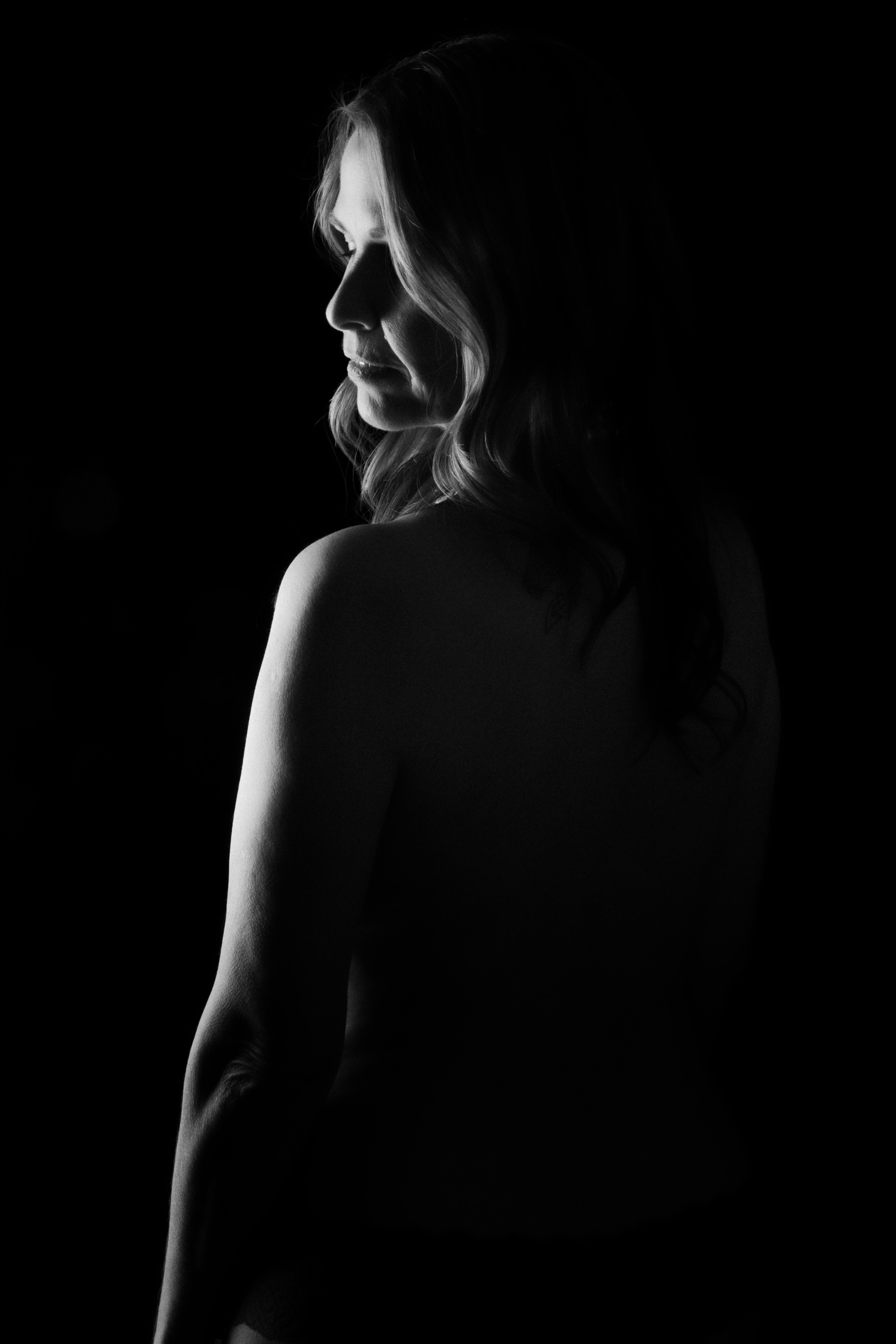 West Kelowna boudoir photography — soft light studio portrait, fine art