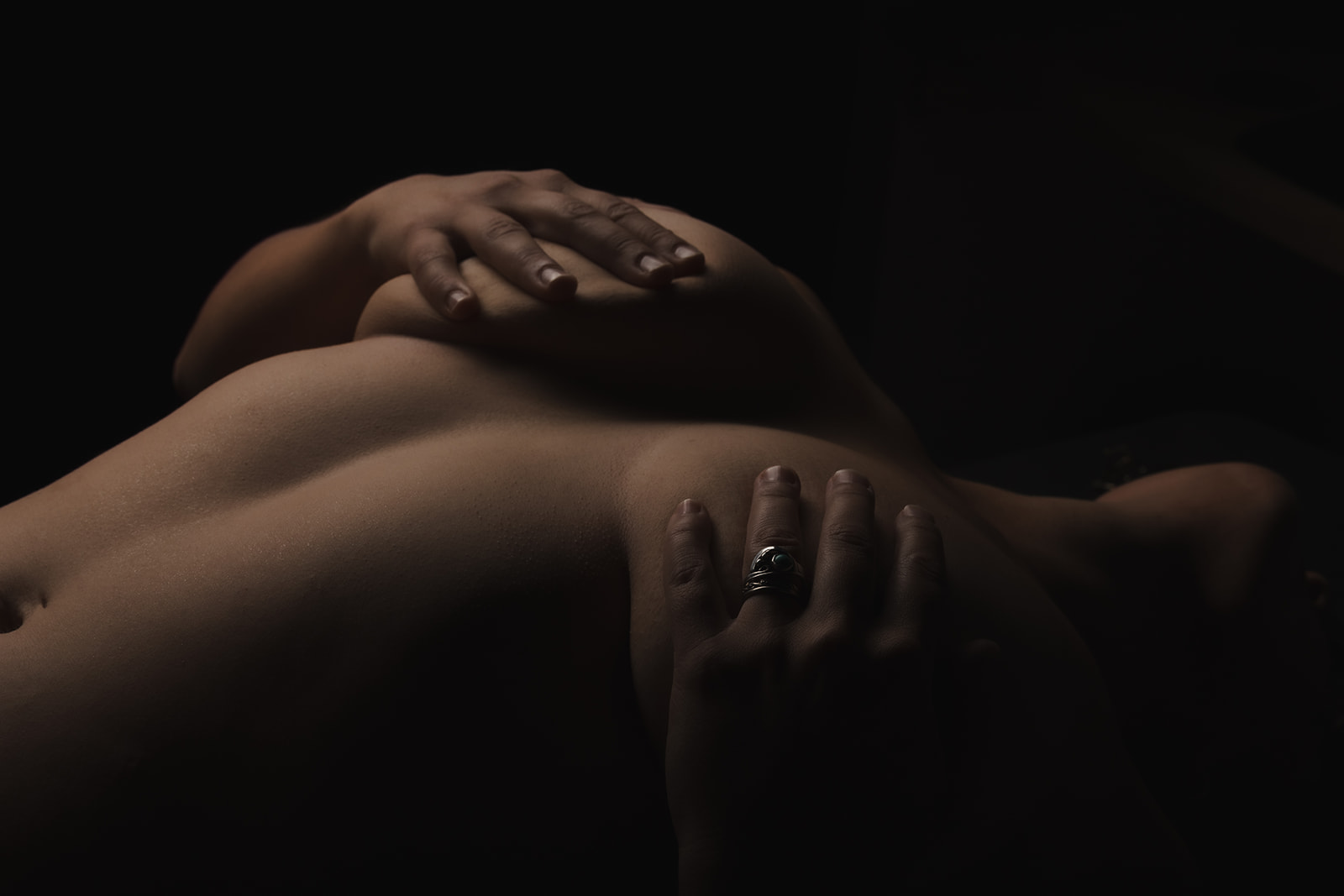 Intimate boudoir session West Kelowna — private fine art studio