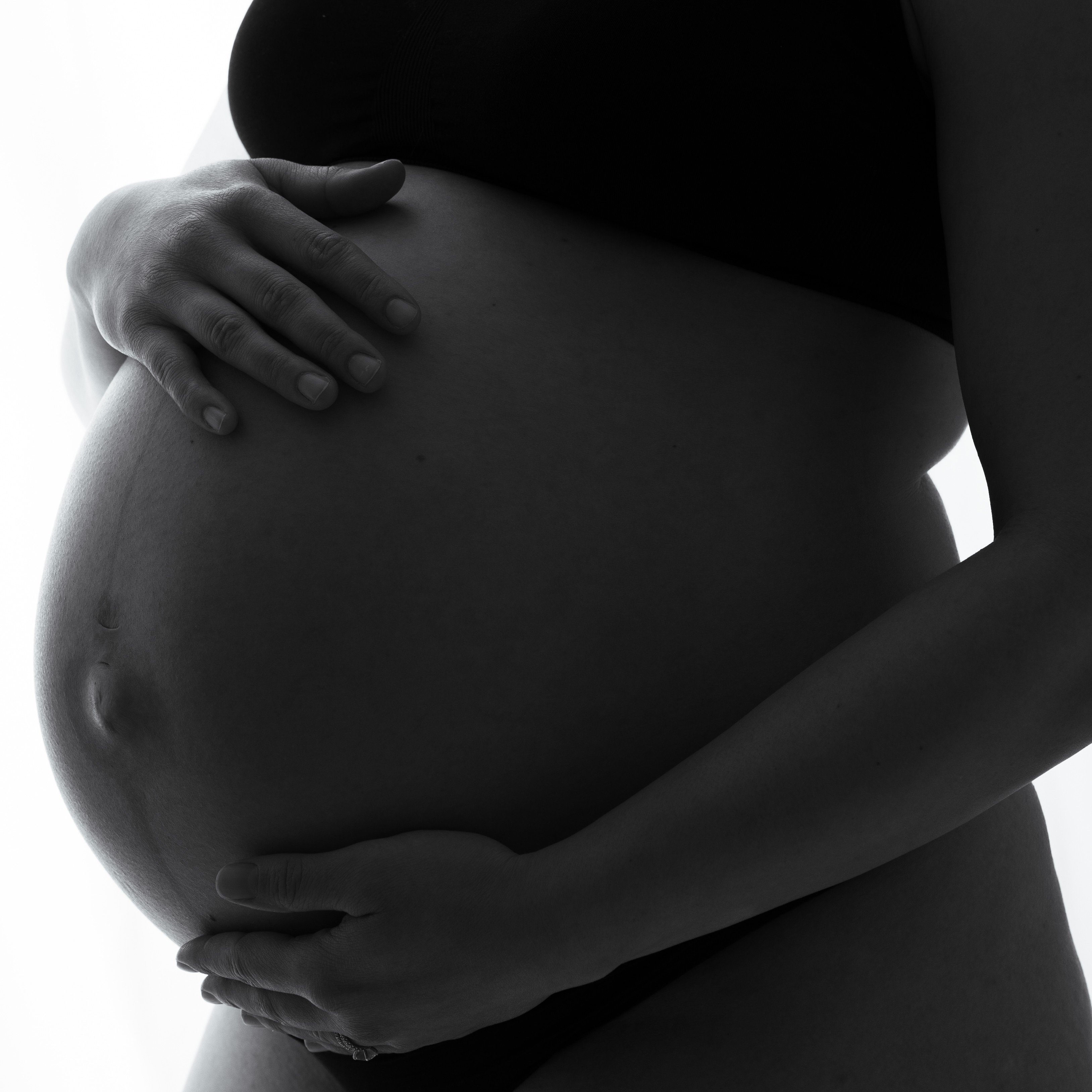 Okanagan maternity photographer — timeless studio portrait with soft light