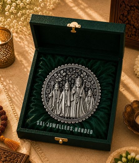 श्री बधर माता सिल्वर कॉइन | Shri Badhar Mata Silver Coin - View 1