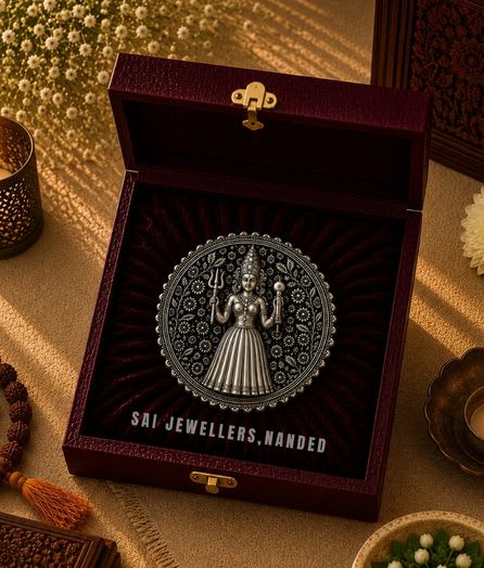 श्री ब्रह्माणी / फलौदी माता सिल्वर कॉइन | Shri Brahmani / Phalodi Mata Silver Coin - View 1
