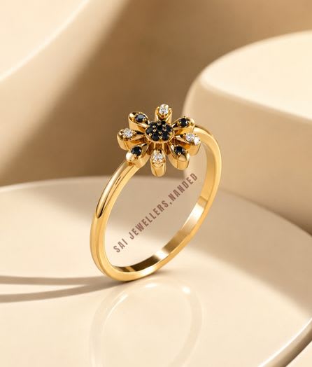 Floral Gold Ring - View 1