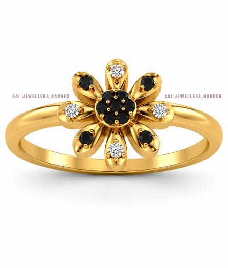 Floral Gold Ring view 2