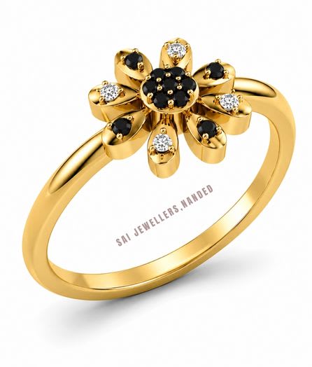 Floral Gold Ring view 3