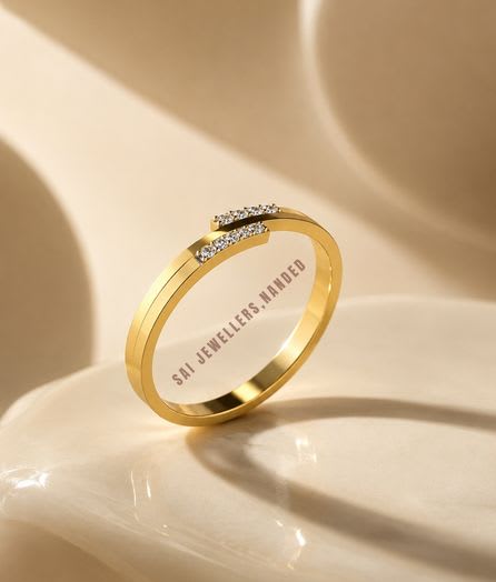 Open Bar Gold Ring - View 1