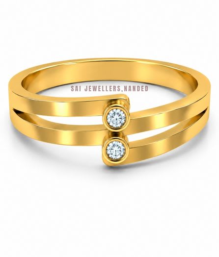 Double Layer Gold Ring view 2