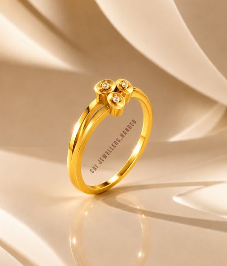 Triple Circle Gold Ring - View 1