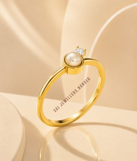 Pearl Gold Ring - View 1