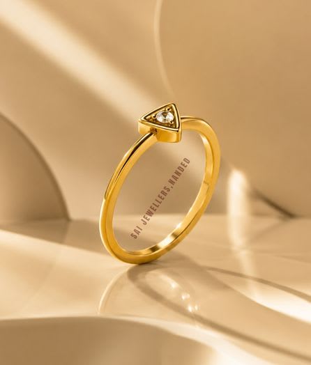 Triangle Gold Ring - View 1