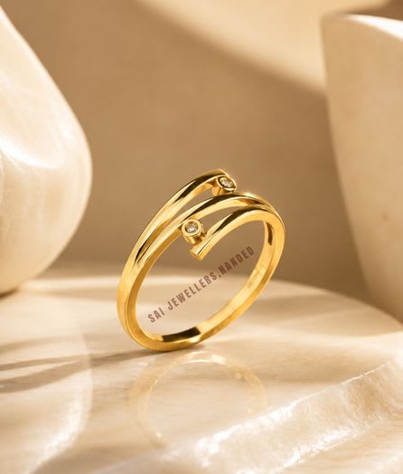 Open Wrap Gold Ring - View 1