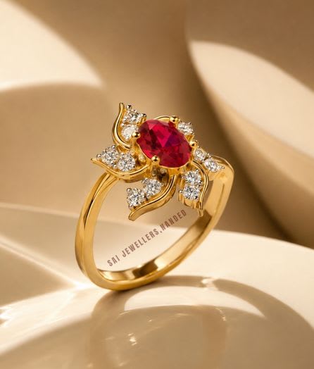 Floral Gold Ring - View 1