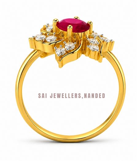 Floral Gold Ring view 2